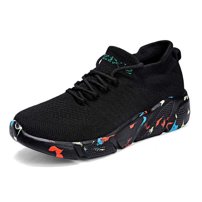 2023 new large size flying weaving sports casual shoes hiking shoes casual trendy shoes