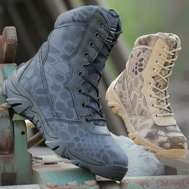 Men's desert men's work shoes ankle boots outdoor waterproof hiking camping