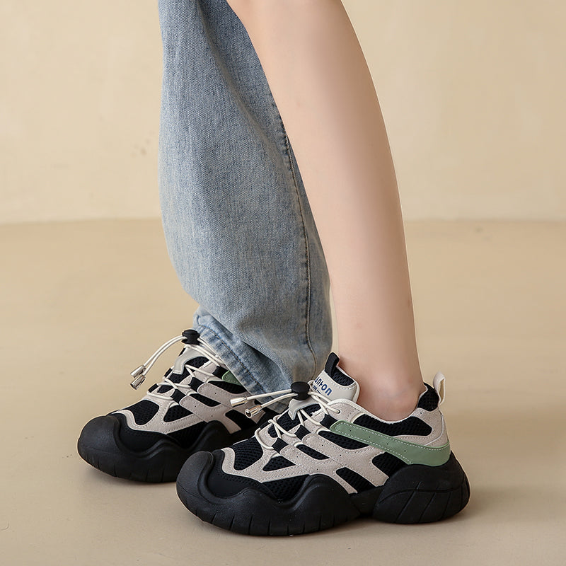 Casual Shoes Ladies Sports Shoes Outdoor Hiking Shoes Breathable  Lace-Up Women's Shoes
