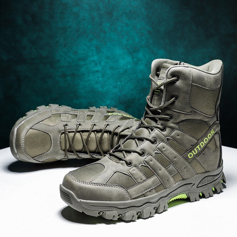 Large size high-top military boots rubber outsole outdoor tactical boots military boots desert boots high-top boots size 39-47
