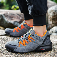 Oversized men's shoes, outdoor sports and leisure shoes, breathable mesh anti-skid travel shoes, running shoes, breathable, fashionable and trendy tem