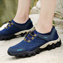 Men Casual Sneakers Breathable Mesh Shoes Non-Slip Outdoor Hiking Shoes Mens Climbing Trekking Shoes Zapatos Hombre