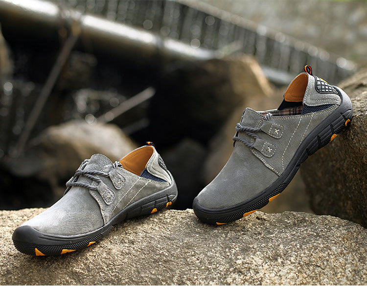 Spring and Autumn Extra Large Men's Shoes 45 Outdoor Leisure 46 Leather Hiking Shoes Men 47 Lazy Pedal Shoes 48