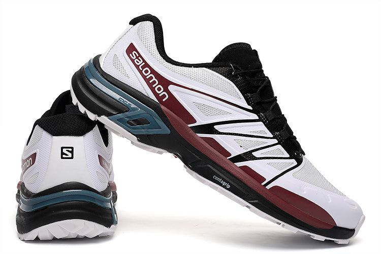 White and dark red Salomon outdoor casual retro XT WINGS 2  sneakers men's hiking shoes 40-45