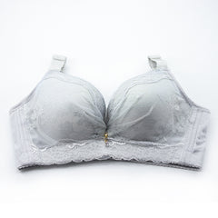 Lace, no steel ring, small chest gather bra