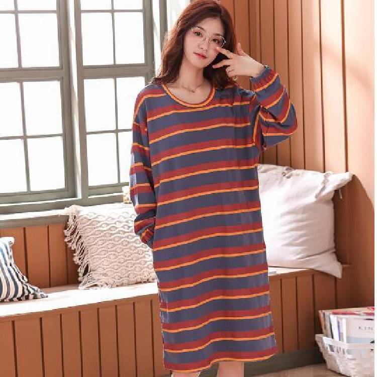 Plus Size Pyjamas Women Pijama Feminino Nightgown M 3XL Long Sleeved Nightgown Spring and Autumn Female Sleepwear