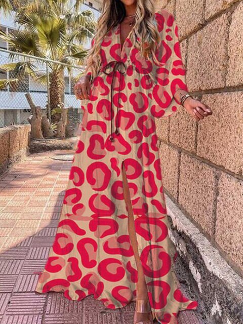 بيكيني بلوزة بوهو طباعة المرأة فستان ماكسي الصيف البوهيمي شاطئ T فستان مثير زهرة تونك فستان طويل 