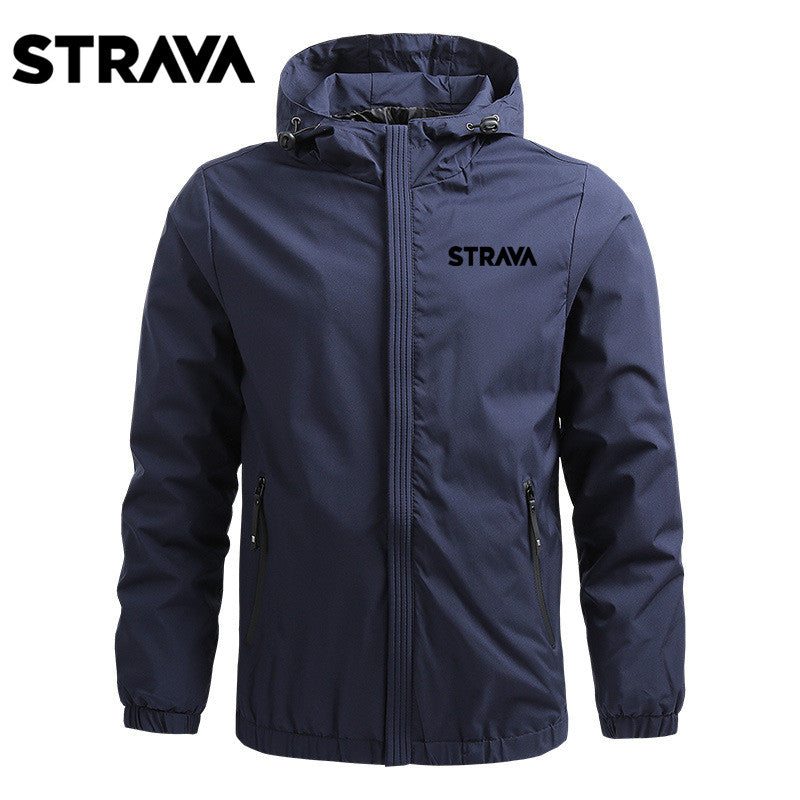 STRAVA Spring Autumn Windproof Cycling Jacket Men Breathable Hooded Blazer Hiking Waterproof Wear Scratch Resistant Riding Jacket Coats