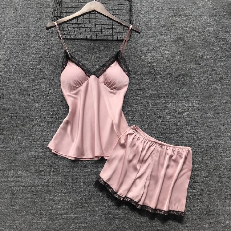 4PC Silk Robe Sleep Suit Womens Lace Satin Pajamas Gown Set V Neck Cami Nighties Wear Pijama Home Nightwear Spring Nightdress