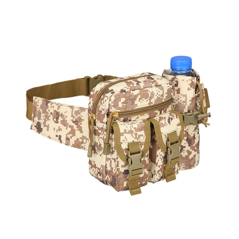 Tactical Men's Waist Bag Nylon Hiking Mountaineering Water Bottle Mobile Phone Bag Outdoor Sports Military Hunting Mountaineering Camping Waist Bag