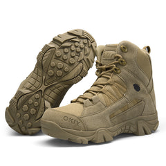 Large Boots Men's special forces Tactical Military Boots Men's outdoor waterproof mountaineering shoes antiskid  top desert boots  boots