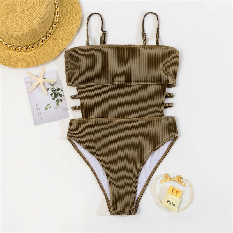 European and American sexy one piece swimsuit women's swimsuit bikini