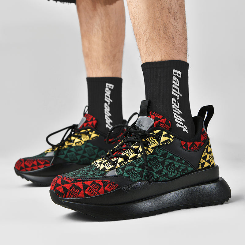 Dad shoes 2022 new fashion trend thick-soled men's shoes breathable casual sports shoes men's shock-absorbing lightweight outdoor running shoes