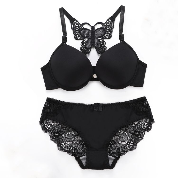 Push Up Underwired Push Up Bra Comfortable Cotton Everyday Bra Set Sexy Lace Underwear Panties Full Coverage Adjustable Breast Lifting Underwear