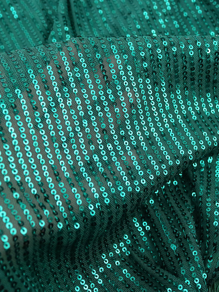 Women Green Tassel Dress Fringe Sequined Shiny Glitter Party Summer Prom Midi Bodycon Sexy Tunics Evening Birthday Robes Vintage