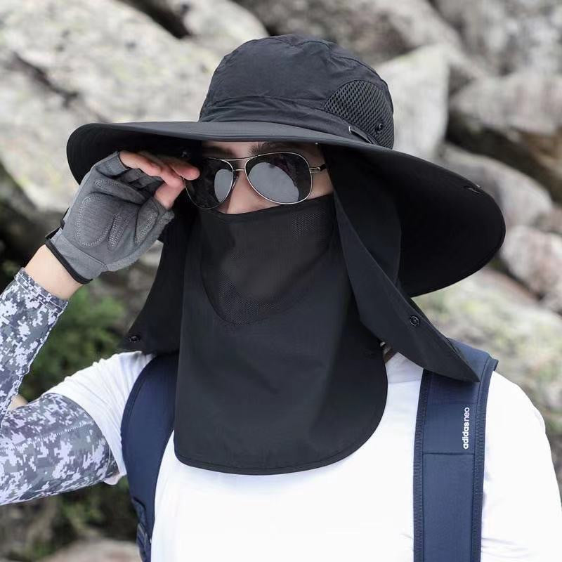 Wide Brim Boonie Sun Hat Summer Outdoor Sport Fishing Hiking Bucket Hat Sun Protection Wide Brim Hat Breathable Sunshade Hat