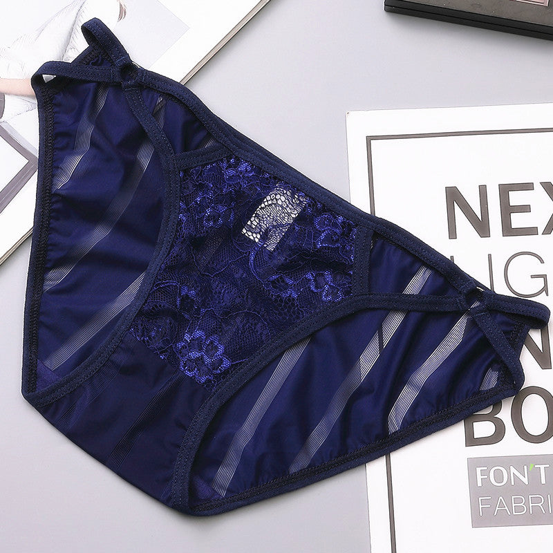 6 pieces of seamless underwear women's mesh  waist breathable women's sexy transparent cotton crotch women's briefs