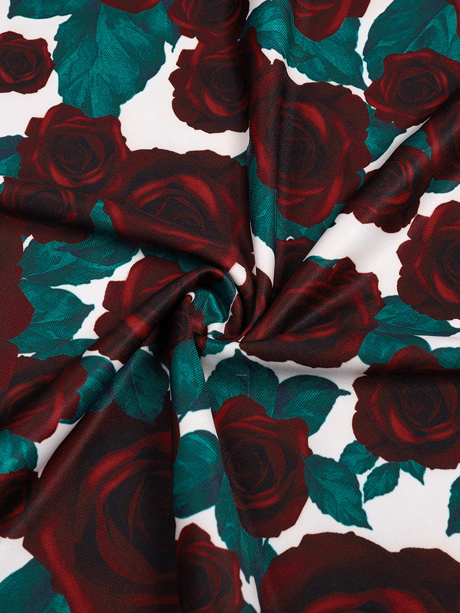 Vintage Print  Slip Dress