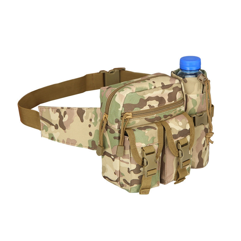 Tactical Men's Waist Bag Nylon Hiking Mountaineering Water Bottle Mobile Phone Bag Outdoor Sports Military Hunting Mountaineering Camping Waist Bag