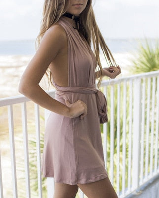 جديد مثير المرأة متعددة الاتجاهات التفاف للتحويل بوهو ماكسي فستان النادي ضمادة فستان قصير حفلة وصيفات الشرف إنفينيتي رداء طويل فام 