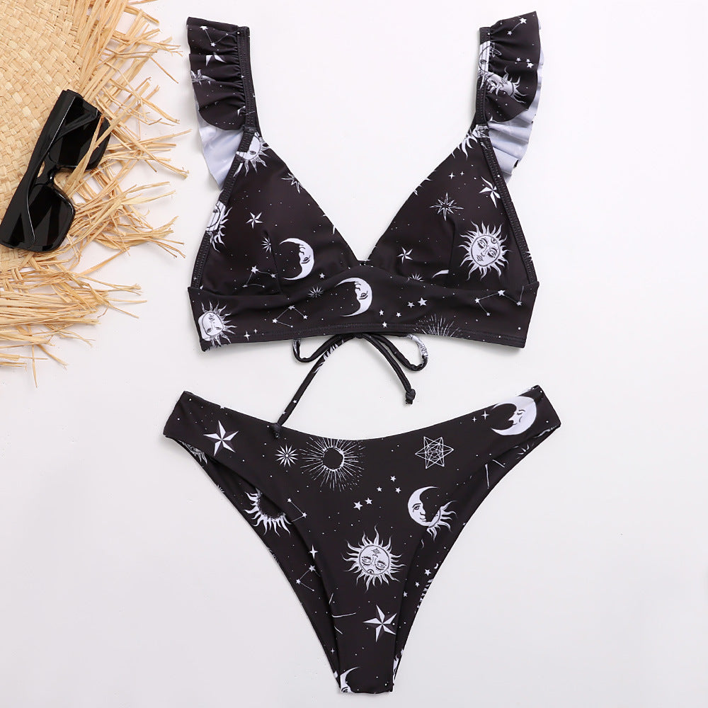 Swimwear sunflower new swimsuit bikini