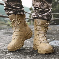 Top desert tactical boots combat boots comfortable hiking shoes large size military boots men's boots