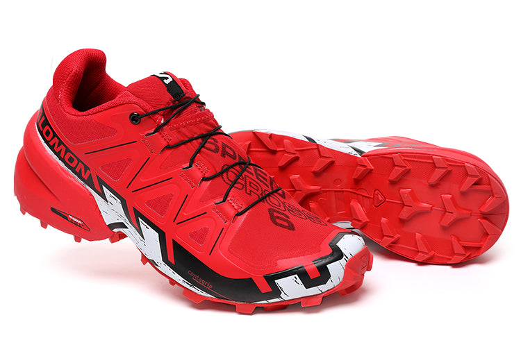 Red and black Salomon XA PRO 3D v8 men's trail running shoes women's breathable sports running shoes outdoor hiking shoes