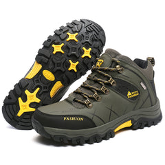 Sports shoes men's shoes trendy fashion wear-resistant breathable mesh middle-aged and elderly dad travel shoes winter non-slip waterproof outdoor hiking shoes, ins super fire high-quality fabric hiking shoes, large size high-top shoes