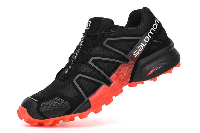 Black and red Salomon outdoor casual retro Speed Cross 4  surface hiking sneakers men's hiking shoes 40-46