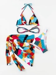 European and American swimwear new European and American bikini three-piece women's swimsuit bikini