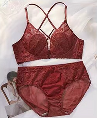 Front buckle underwear women's  rabbit ears big breasts show small summer small breasts gather breasts sexy  desire suit