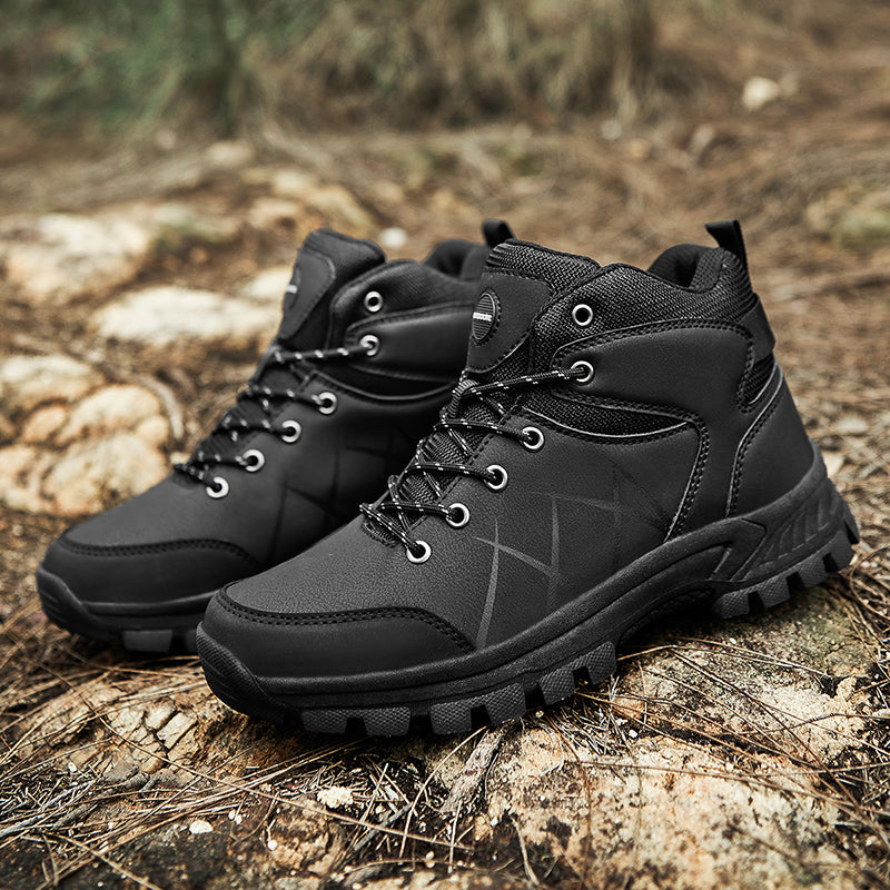 High top outdoor hiking shoes in autumn and winter Men's waterproof, anti-skid and wear-resistant hiking shoes