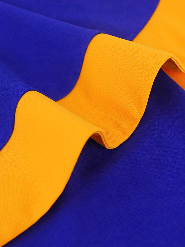 AOMEI Patchwork Dress Bodycon Party Cold Shoulder Color Block Women Peplum Short Sleeve V Neck Elegant African Summer Office New