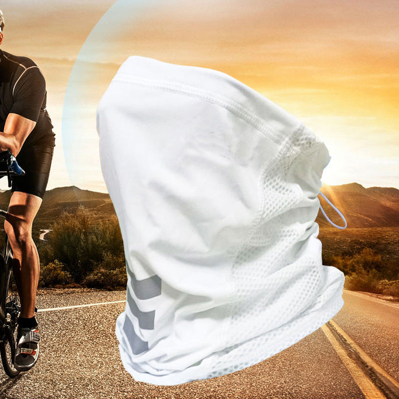UV Protection Ice Silk headgear Face Cover Neck Tube Outdoor Sports Bandana Scarf mesh Breathable Hiking Scarf Neck Gaiter Bandana multifunctional