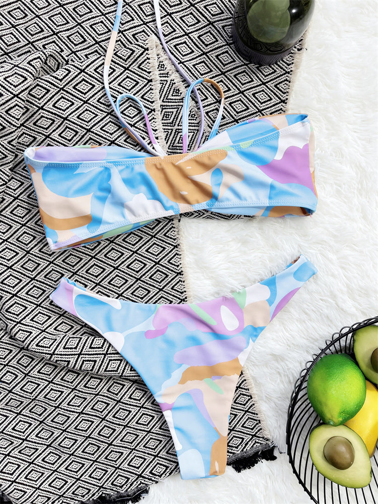 blue print bikini