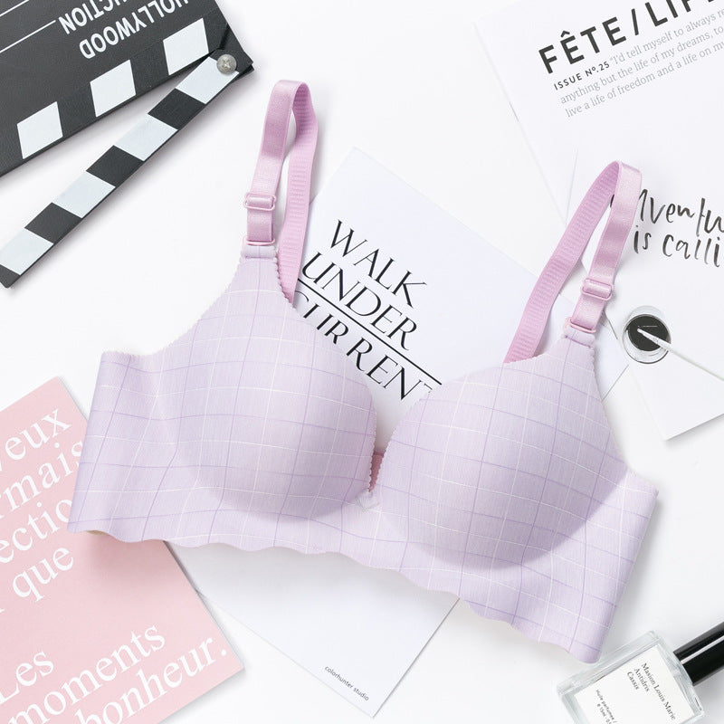 Korean style women's push-up bra without steel ring cute and comfortable underwear