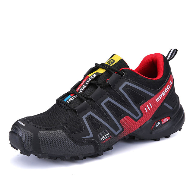 Oversized men's shoes, outdoor sports and leisure shoes, breathable mesh anti-skid travel shoes, running shoes, breathable, fashionable and trendy tem