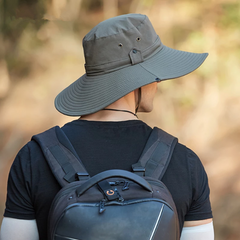 RAISJNHK Outdoor waterproof large brim fisherman hat bucket hat fishing camping boating hiking Foldable summer men sun hat beach cap