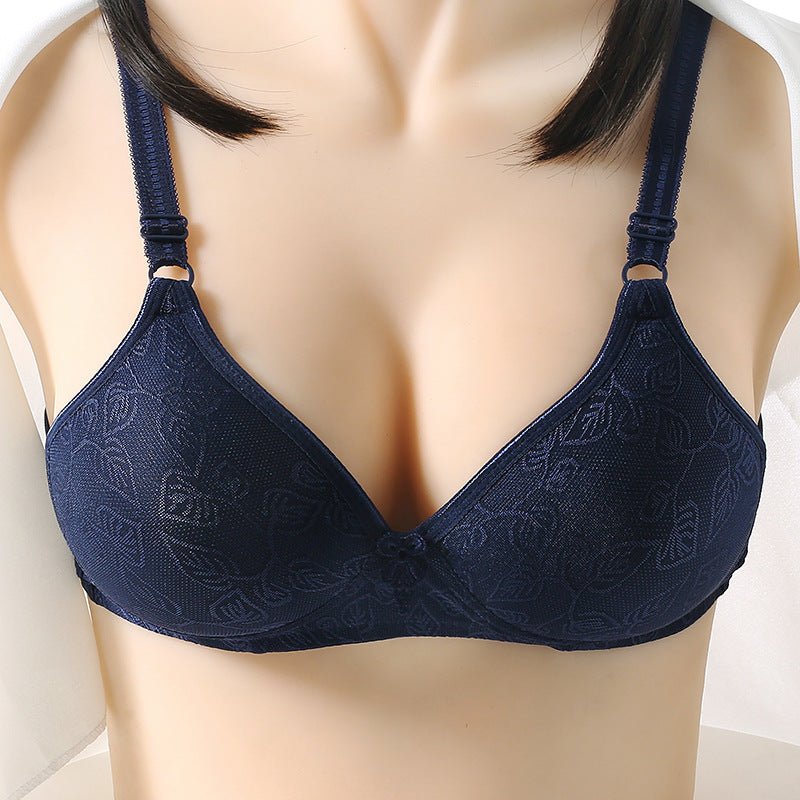Ladies Push Up Bra  Cotton Soft and Comfortable Thin Mould Cup Breast Enhancement Underwear