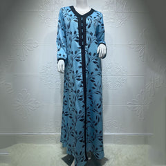 Muslim Fashion Women Elegant Abaya Dubai Turkey Muslim Hijab Dress 2021 Caftan Plus Size Boho Long Dresses Islamic Clothing