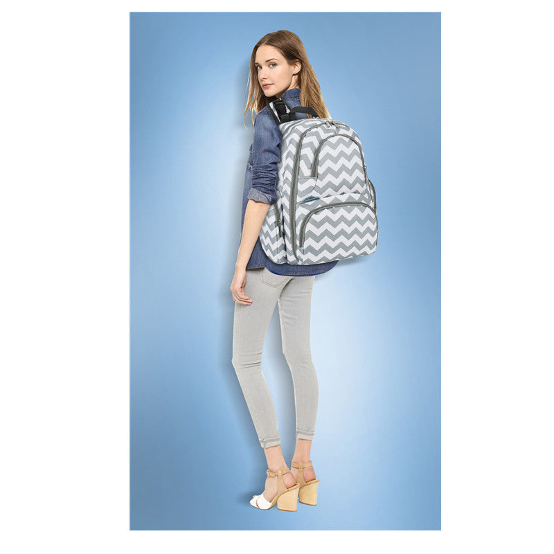 Multifunctional Waterproof Mummy Bag Large Capacity Backpack Simple Three-Piece Set European and American Mother and Baby Backpack