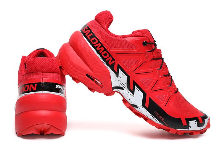 Red and black Salomon XA PRO 3D v8 men's trail running shoes women's breathable sports running shoes outdoor hiking shoes