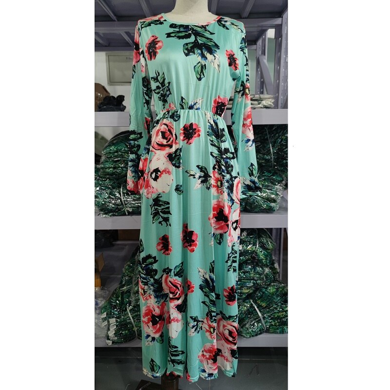 AECU Women Summer Long Dress Floral Print Boho Beach Dress Tunic Maxi Dress Women Sundress Vestidos De Festa XXXL 2021