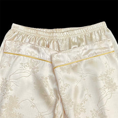 Light  and  -value exquisite jacquard short-sleeved trousers home clothes  silk pajamas set