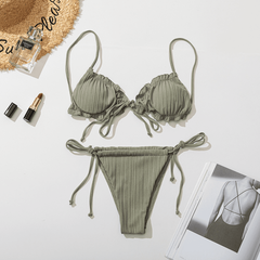 Dakeng strip strap split swimsuit swimsuit European and American new bikini