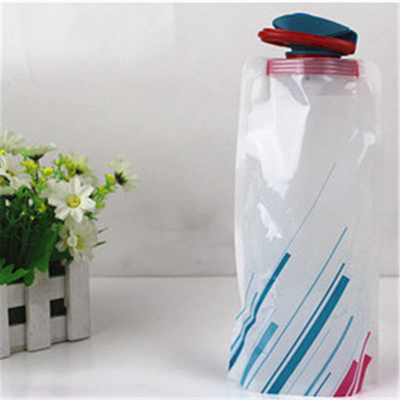 Outdoor folding drinking water bag equipment, travel, cycling, sports, hiking, portable climbing water bottle, water bottle, travel supplies, portable folding water bag