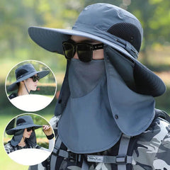 Wide Brim Boonie Sun Hat Summer Outdoor Sport Fishing Hiking Bucket Hat Sun Protection Wide Brim Hat Breathable Sunshade Hat
