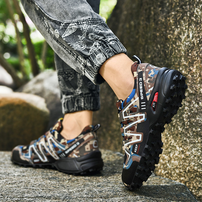 Outdoor Hiking Shoes Plus Size Men's Camouflage Hiking Shoes Lightweight Sneakers