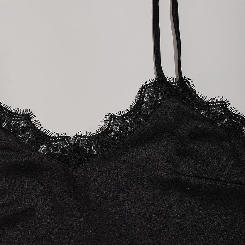 Women's fashion  silk striped loungewear set