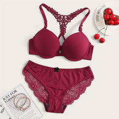 Ladies Sexy Push Up Underwear Set 3/4 Cup Bra Full Coverage Push Up Bra Set Push Up Daily Bra Push Up Bra Underwear Set